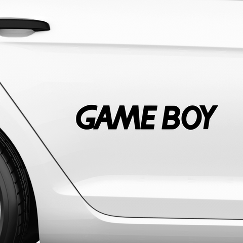 GAMEBOY Schriftzug Aufkleber - Beispielansicht