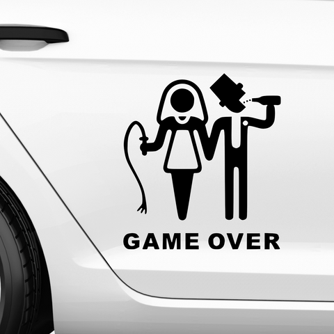 Game Over Aufkleber 1 - Beispielansicht