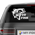 Go Fishing Aufkleber - Beispielansicht