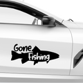 Gone Fishing Aufkleber - Beispielansicht