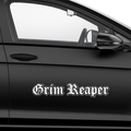 Grim Reaper Schriftzug Aufkleber - Beispielansicht