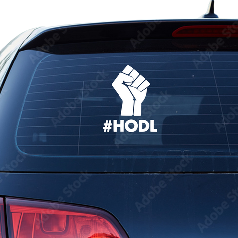 #HODL Aufkleber - Beispielansicht