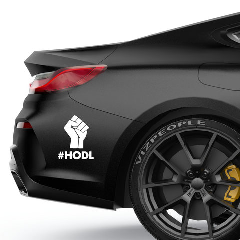 #HODL Aufkleber - Beispielansicht