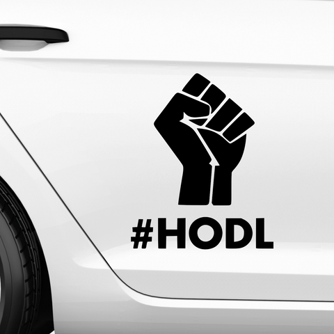 #HODL Aufkleber - Beispielansicht