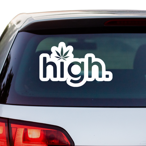 High Aufkleber - Beispielansicht