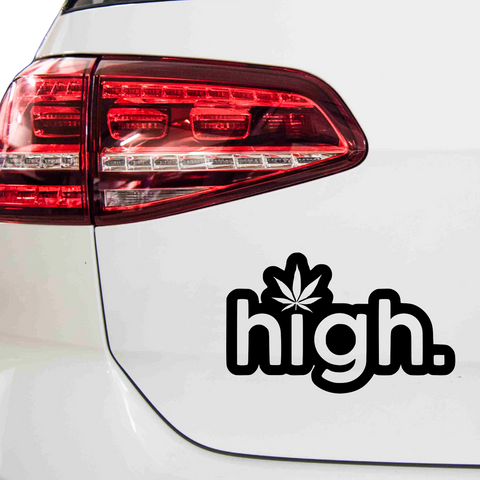 High Aufkleber - Beispielansicht