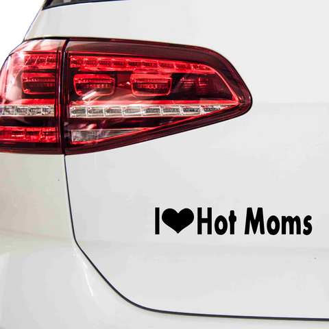 I Love Hot Moms Aufkleber - Beispielansicht