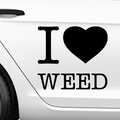 I Love Weed Aufkleber1 - Beispielansicht