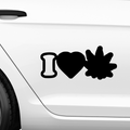 I Love Weed Aufkleber - Beispielansicht