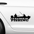 I'd rather be fishing Boot Aufkleber - Beispielansicht