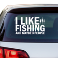 I like Fishing and maybe 3 People Aufkleber - Beispielansicht