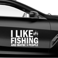 I like Fishing and maybe 3 People Aufkleber - Beispielansicht