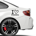 I love Fishing mit Haken Aufkleber - Beispielansicht