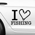 I love Fishing mit Haken Aufkleber - Beispielansicht