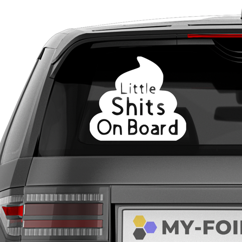 Little Shits on Board Aufkleber - Beispielansicht