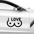 Love Boobs Aufkleber - Beispielansicht
