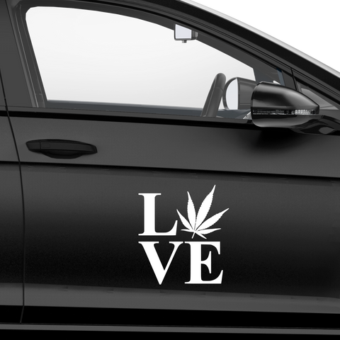 Love Weed Aufkleber - Beispielansicht