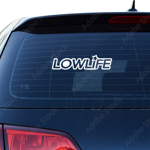 Lowlife Schriftzug Aufkleber 11 - Beispielansicht