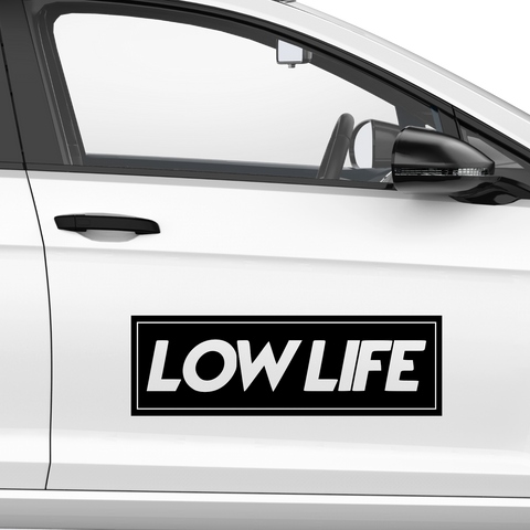 Lowlife_Schriftzug Aufkleber 8 - Beispielansicht