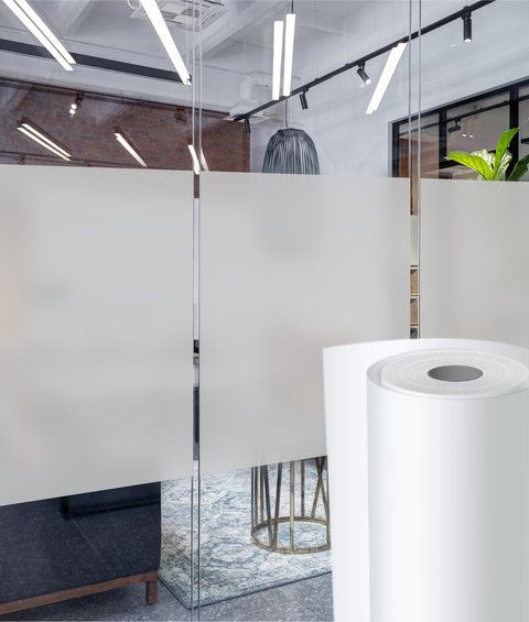 Milchglasfolie Silber Meterware