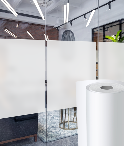 Weisse Milchglasfolie Meterware