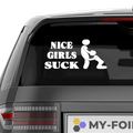 Nice Girls Suck Aufkleber - Beispielansicht