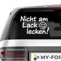 Nicht am Lack lecken Aufkleber - Beispielansicht