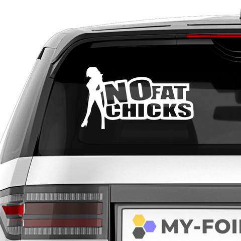 No Fat Chicks JDM Aufkleber - Beispielansicht