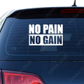 No Pain no Gain Aufkleber - Beispielansicht
