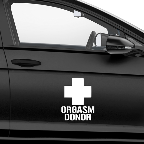 Orgasm Donor Aufkleber - Beispielansicht