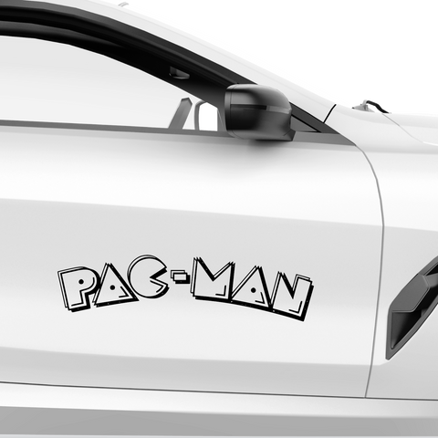PAC MAN Logo Aufkleber - Beispielansicht
