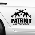 Patroit Live Free Or Die Aufkleber - Beispielansicht