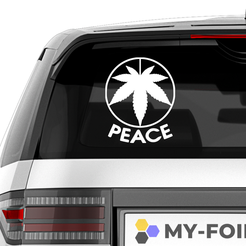 Peace Umgedreht Aufkleber - Beispielansicht