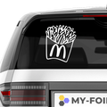 Pommes Frites Aufkleber - Beispielansicht