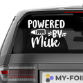 Powered by Milk Aufkleber - Beispielansicht
