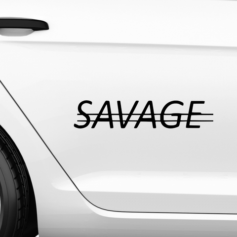 Savage crossed Aufkleber - Beispielansicht