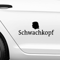 Schwachkopf Donald Aufkleber - Beispielansicht
