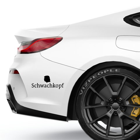 Schwachkopf Donald Aufkleber - Beispielansicht