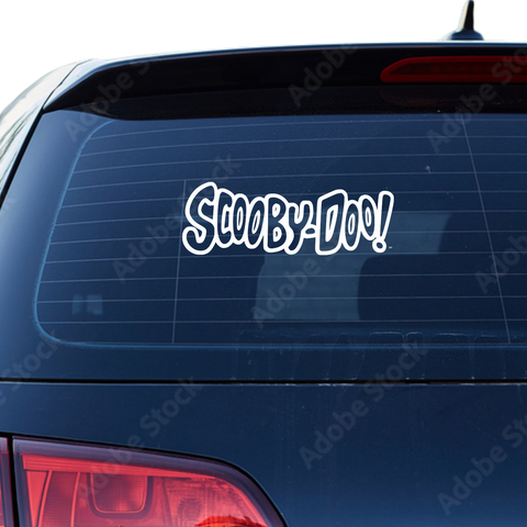 Scooby  Doo Schriftzug Aufkleber - Beispielansicht