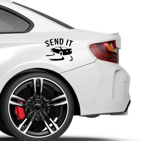 Send It Auto Aufkleber - Beispielansicht