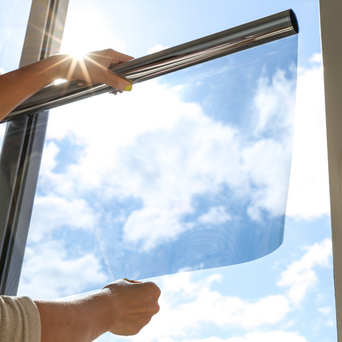 Sonnenschutzfolie Solar Screen® - Spiegelfolie Aussen (ALU 80 XC Silber)