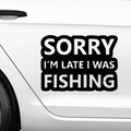 Sorry Fishing Aufkleber - Beispielansicht