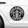 StoleBucks StarBucks Fakelogo Aufkleber - Beispielansicht