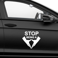 Stop being a pussy Aufkleber - Beispielansicht