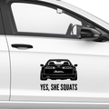 Supra Yes She Squat Aufkleber - Beispielansicht