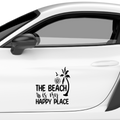 The Beach is my happy place Aufkleber - Beispielansicht