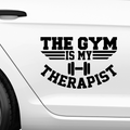 The Gym is my Therapist Aufkleber - Beispielansicht