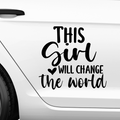 This Girl will change the world Aufkleber - Beispielansicht