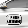 Tip your Bartender Aufkleber - Beispielansicht