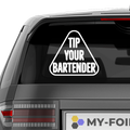 Tipp your Bartender Aufkleber - Beispielansicht